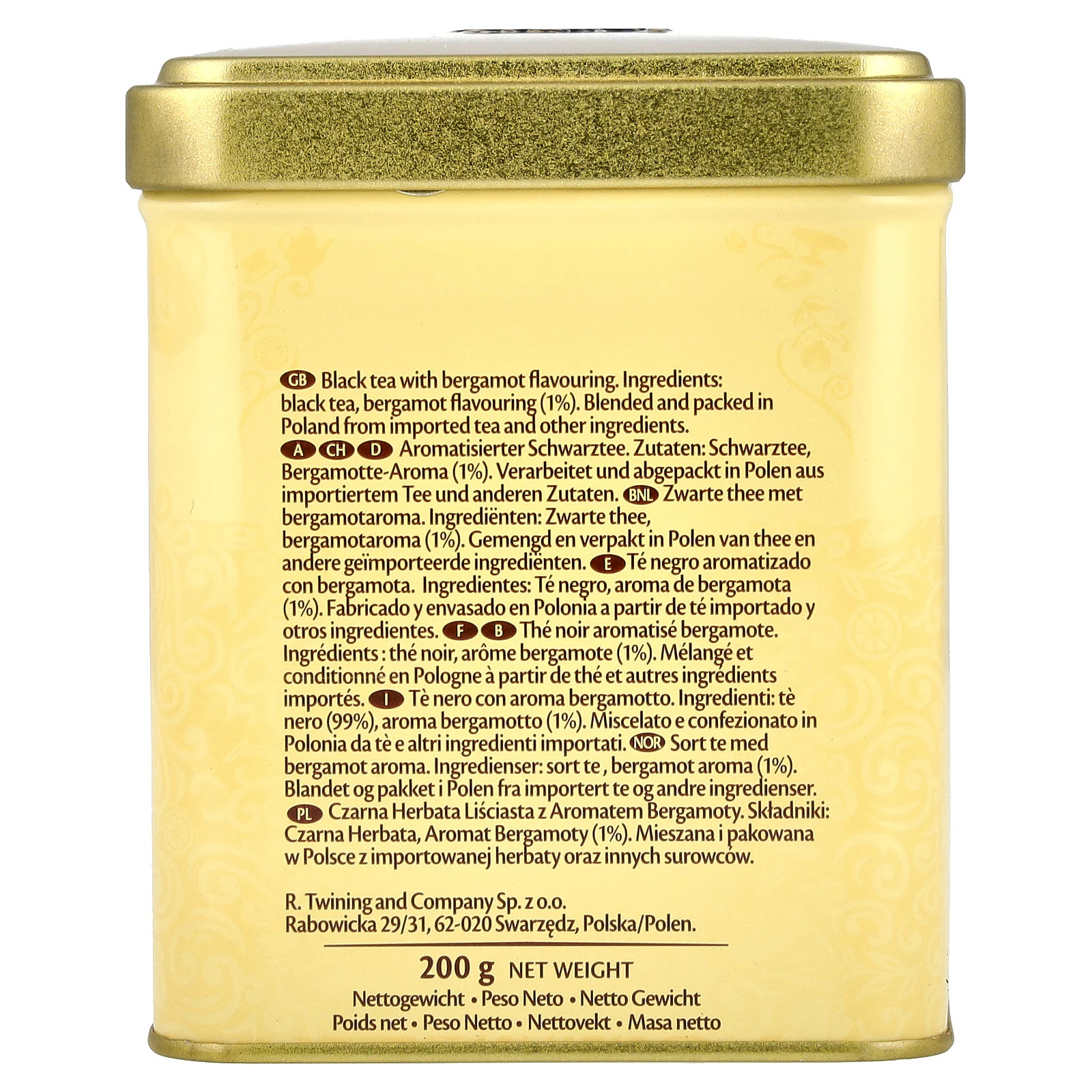 Earl Grey Loose Tea, Light, 7.05 oz (200 g)