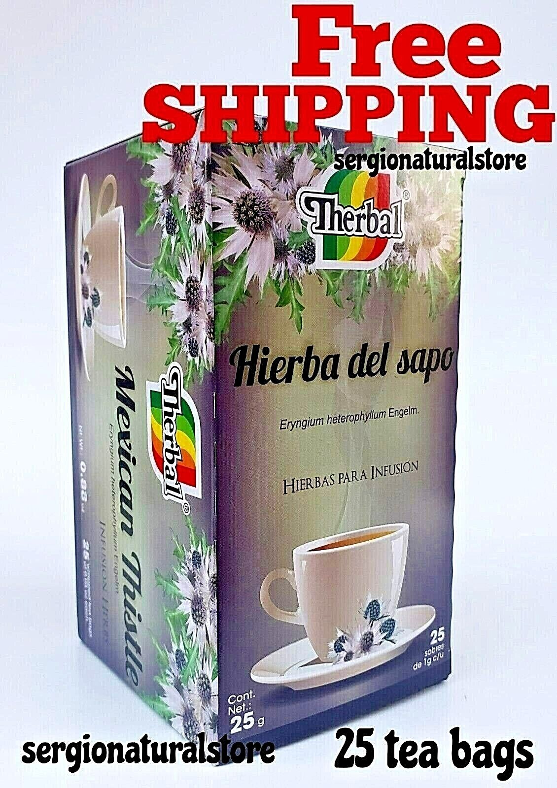 Te Hierba del Sapo Therbal Mexican Thistle Tea 25 Bags 0.03 oz Made In Mexico