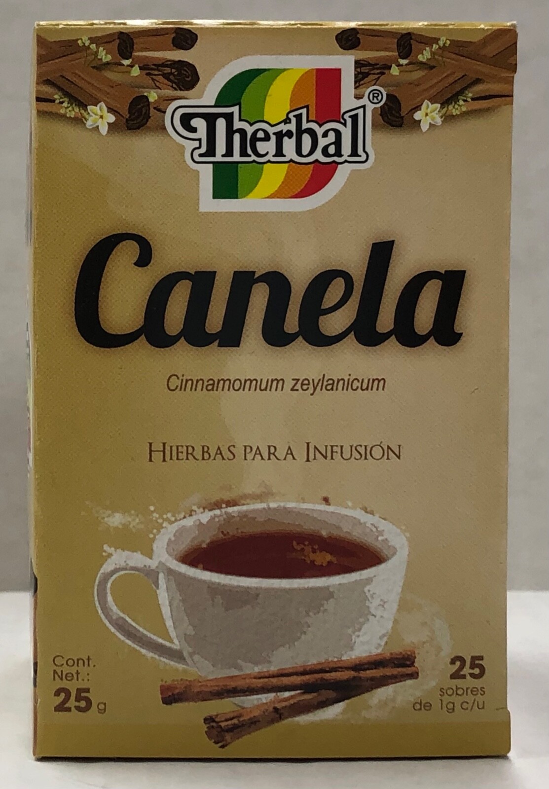 Therbal Te de Canela Tea Cinnamon Infusion Herbs 25 bags
