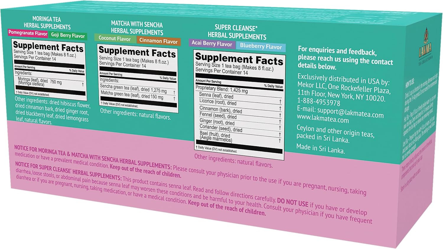 Lakma 14 Day Cleanse Kit Green Tea – 42 Tea Bags
