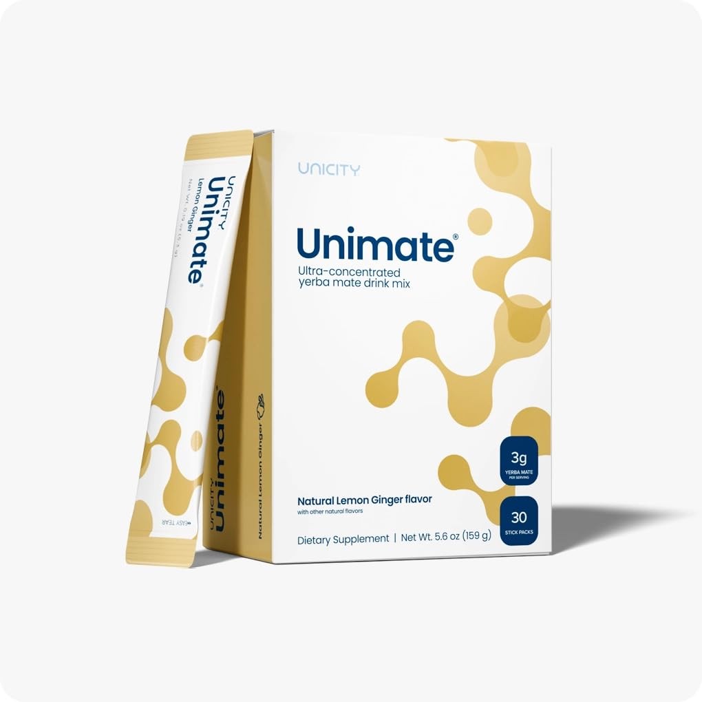 UNIMATE LEMON GINGER STICK PACKS – Great Tasting – Ultra Concentrated Yerba Mate