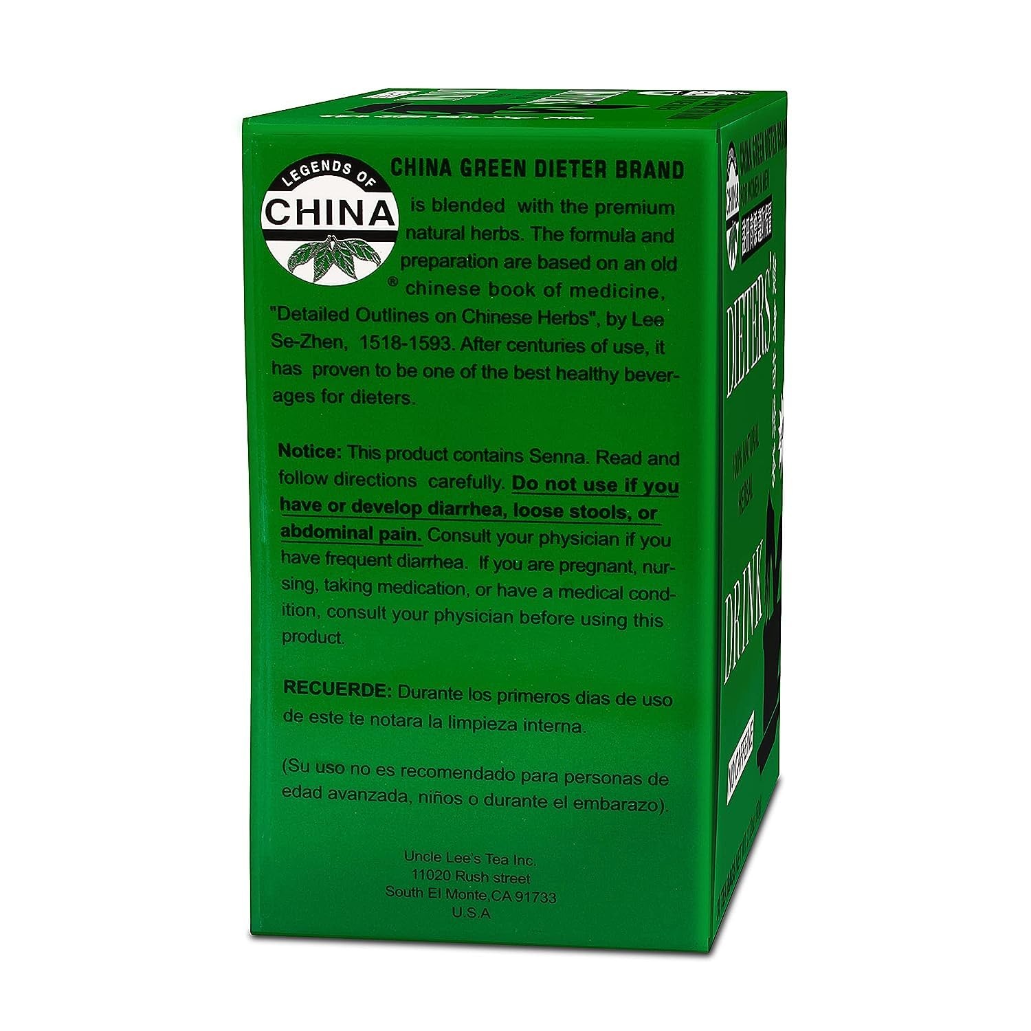 Uncle Lee’s Tea Body Slim Dieter Tea, Caffeine Free Chinese Herbal Tea with S…