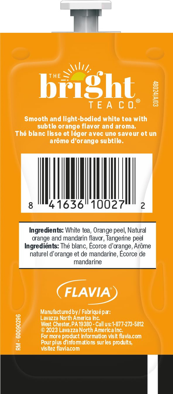 Bright Tea Co. White Tea with Orange – 100 Freshpacks for Brewers