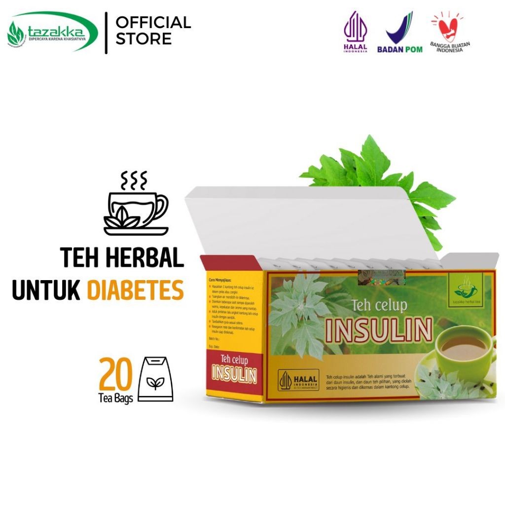 3x Insulin Leaf Herbal Tea Bags 50g (150g total) mindful cooking aroma ritual