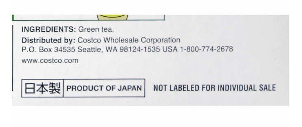 Kirkland Signature Green Tea Bags, 1.5 g, 100-count Healthy Detox beverage drink