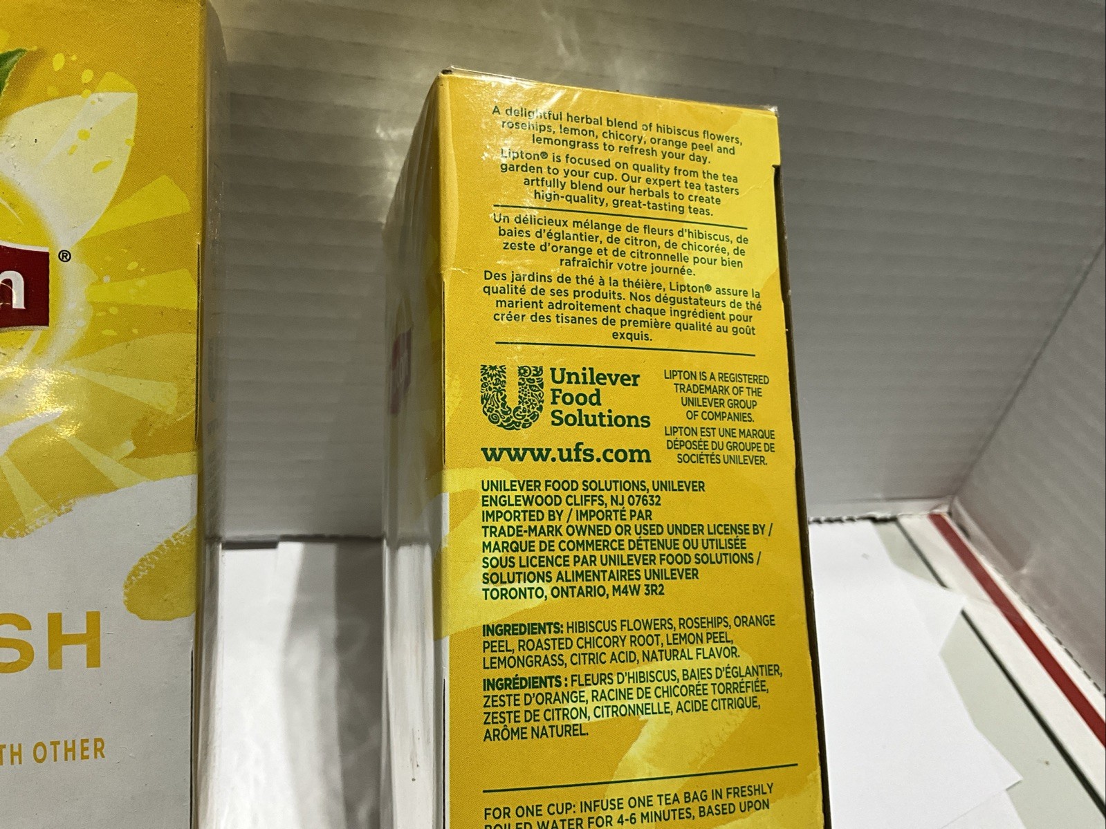 LIPTON REFRESH LEMON TEA BAGS Lot Of 2 Sealed Boxes Of 28 Best By 4/27