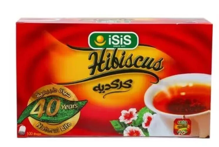Isis Egyptian Hibiscus Herbal Organic All Natural ايزيس كركديه(6Packs X 50 Bags)