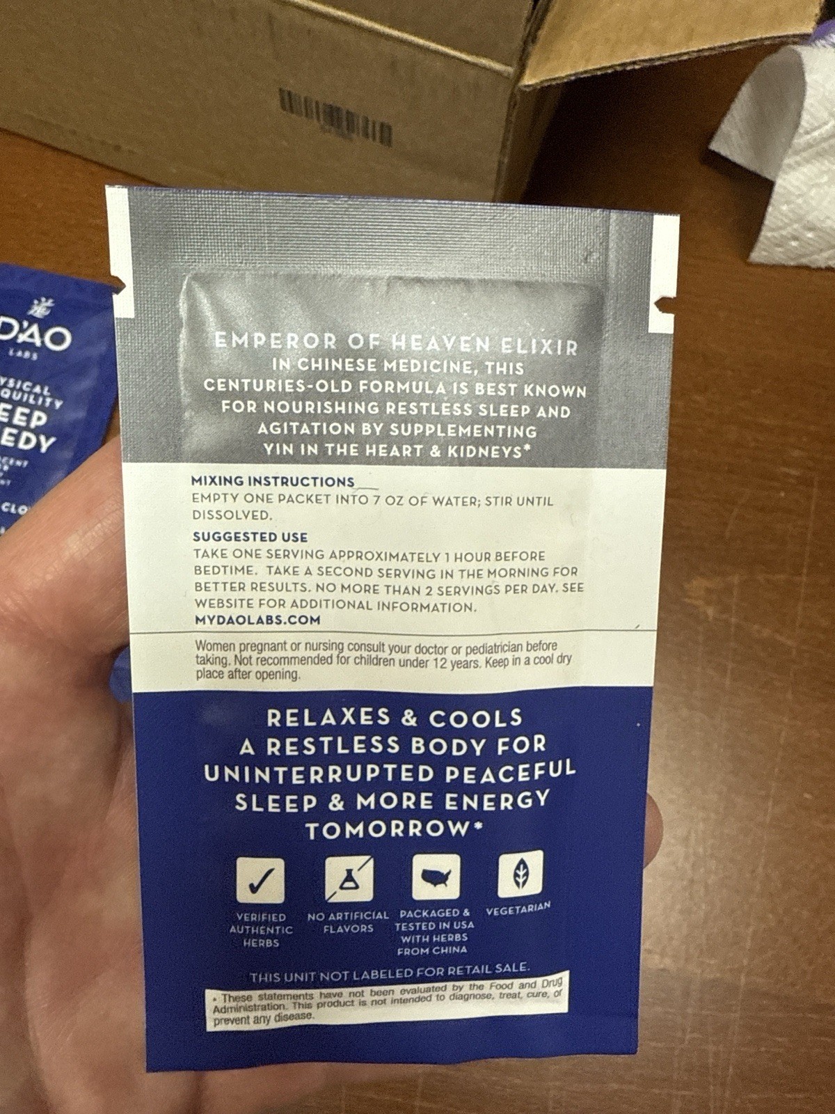 DAO Labs Sleep Remedy – 6 Pack – Physical Tranquility Herbal Sleep Aid