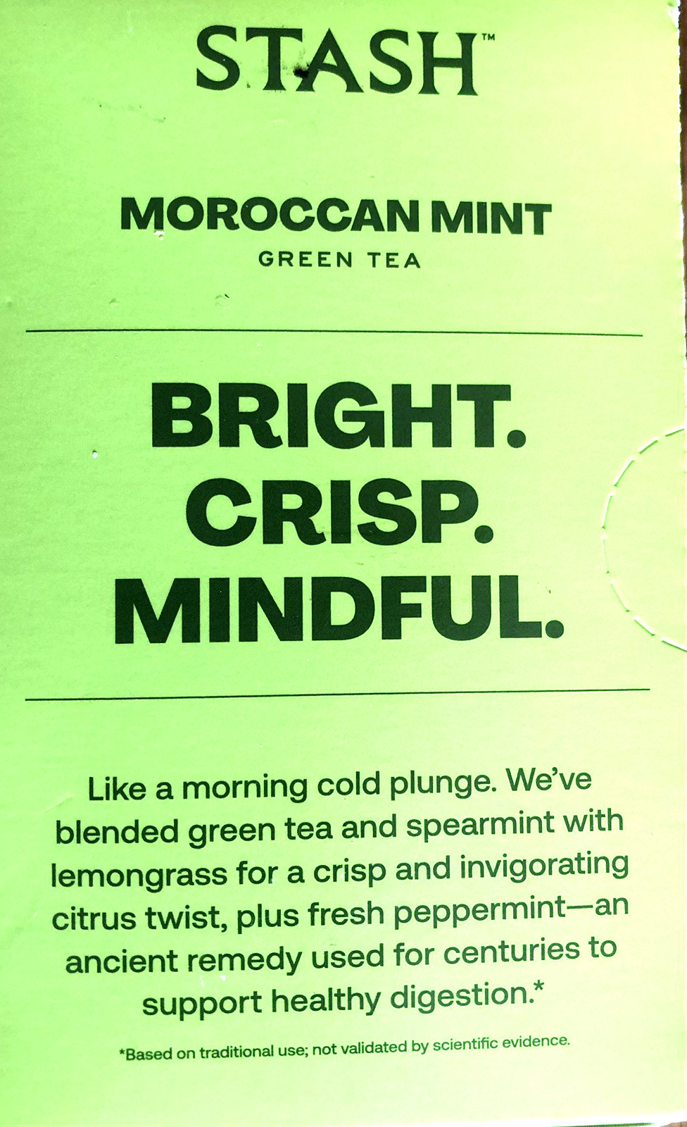 STASH MOROCCAN MINT GREEN TEA 20 tea bags exp 4/2028