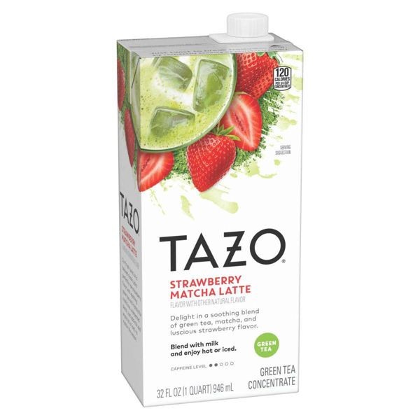 Tazo Strawberry Matcha Latte Sweetened Green Tea Concentrate – 32 fl oz
