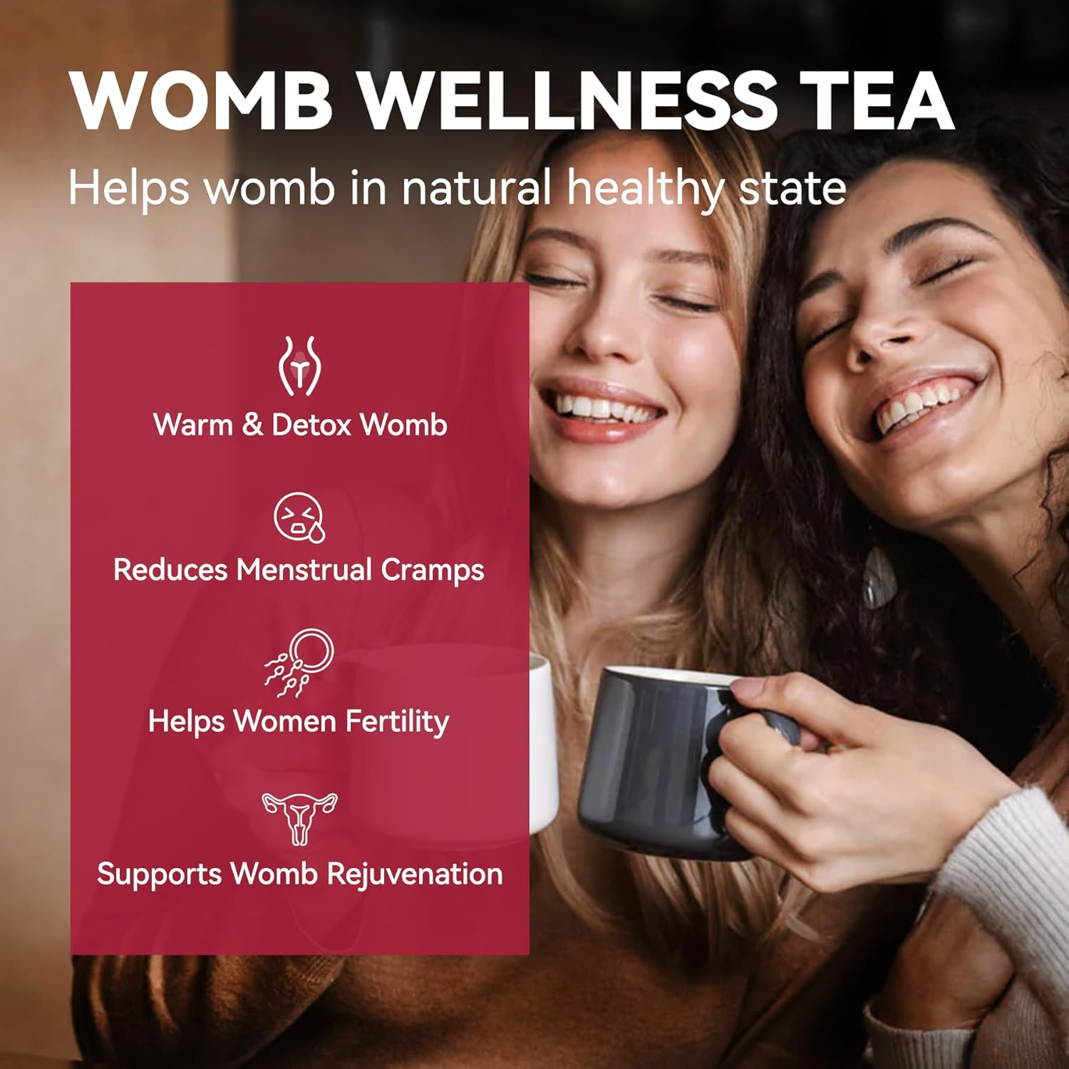 Laicuherb Natural Womb Fertility Tea for Women Ovary and Uterus Cleanse, Womb