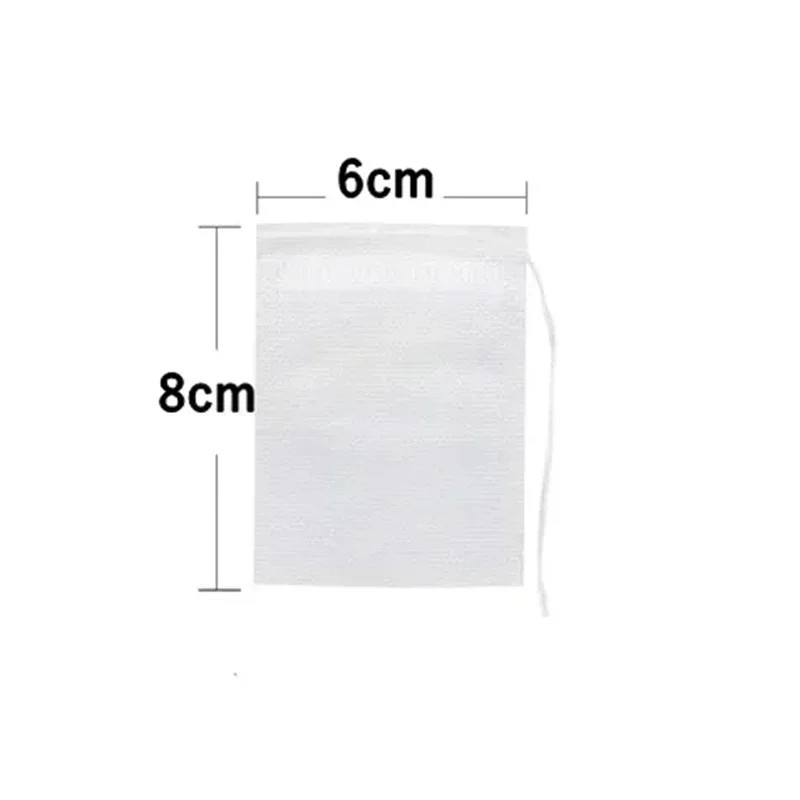200/50PCS Disposable Tea Filter Bags Non-Woven Fabric Tea Bag with Drawstring Ki