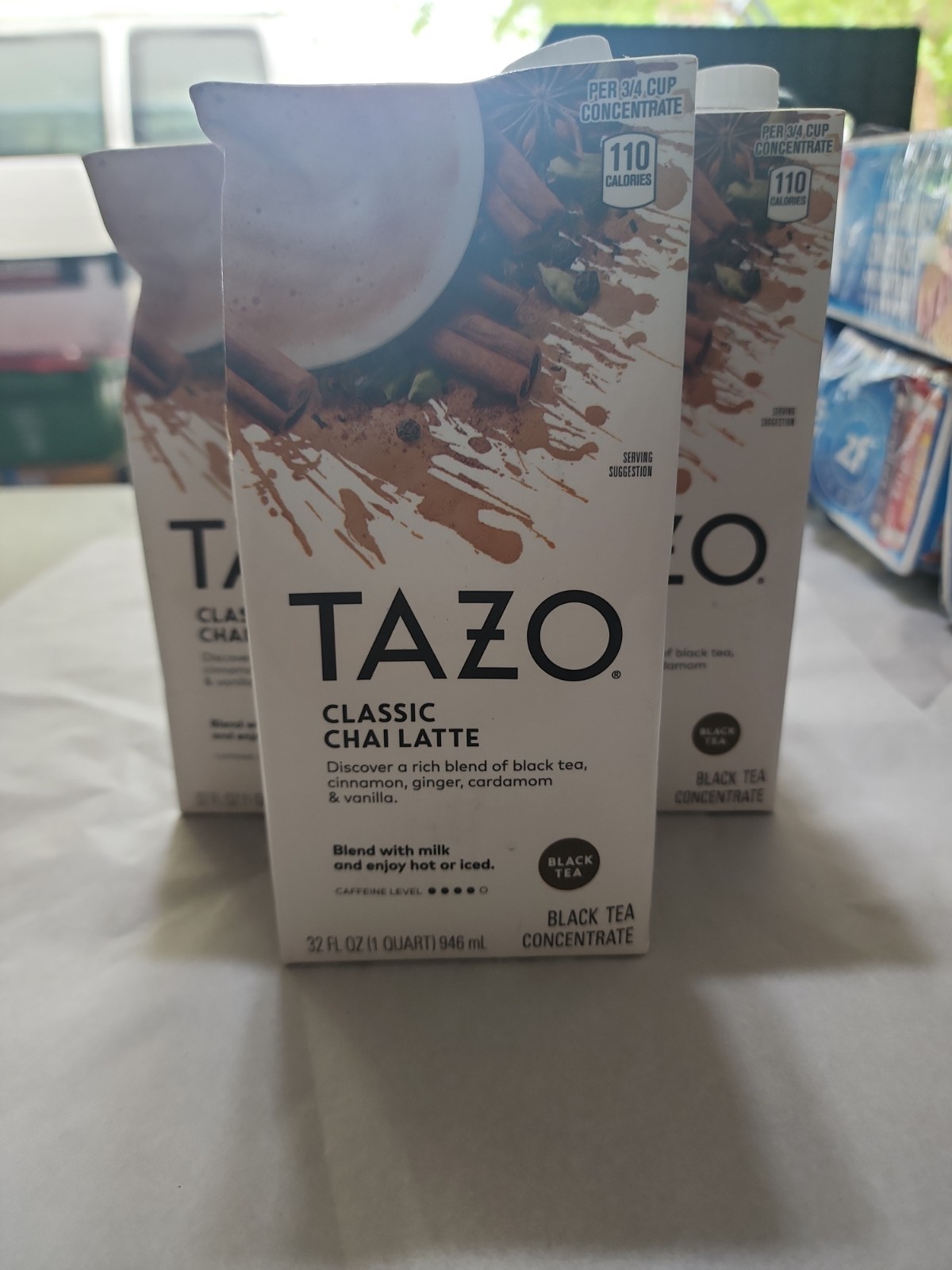 Tazo Concentrate Chai Latte black tea/cinnamon/ginger/cardamom/Vanilla (5X32Oz)