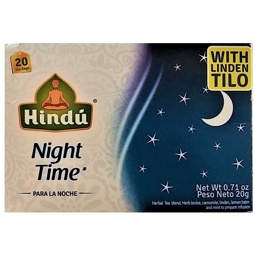 Night Time Tea Bags Chamomile-Louisa-Linden-Lemon Balm-Mint 20 Bags Box 2 Boxes