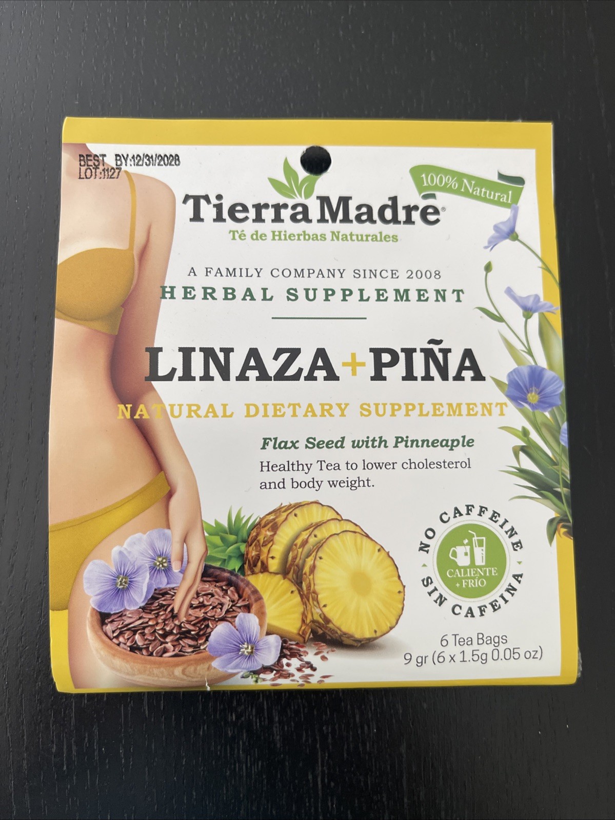 Tierra Madre Linaza + Pineapple 6 Pack Of. 6 Tea Bag