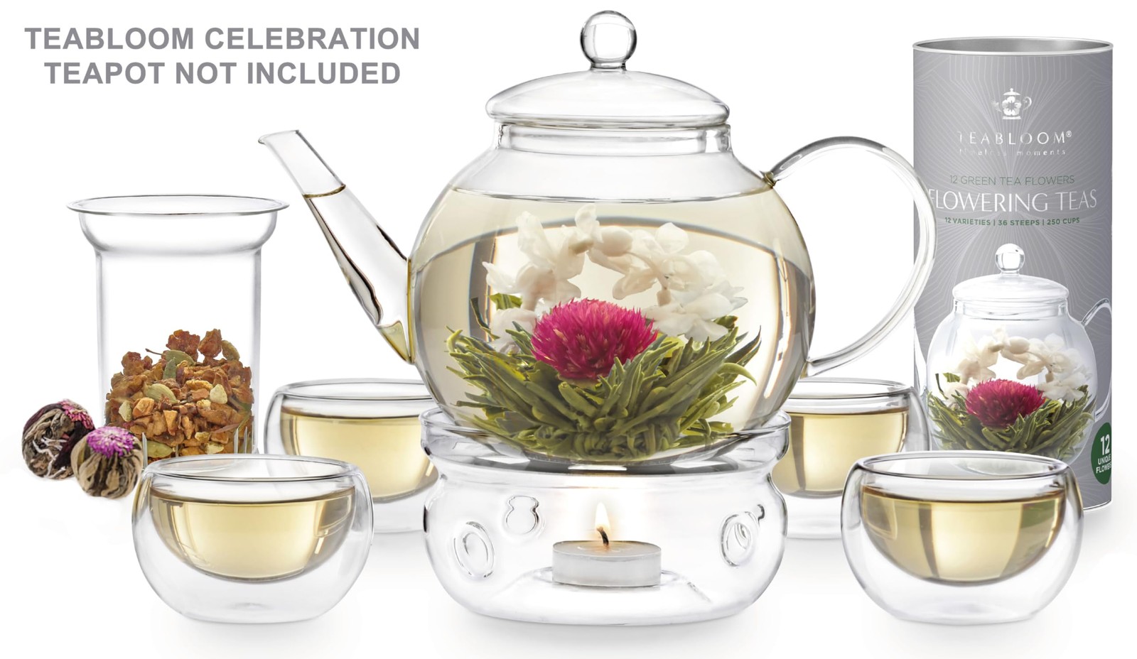 Teabloom Flowering Tea – 12 Unique Varieties of Blooming Tea Flowers 12-Pack