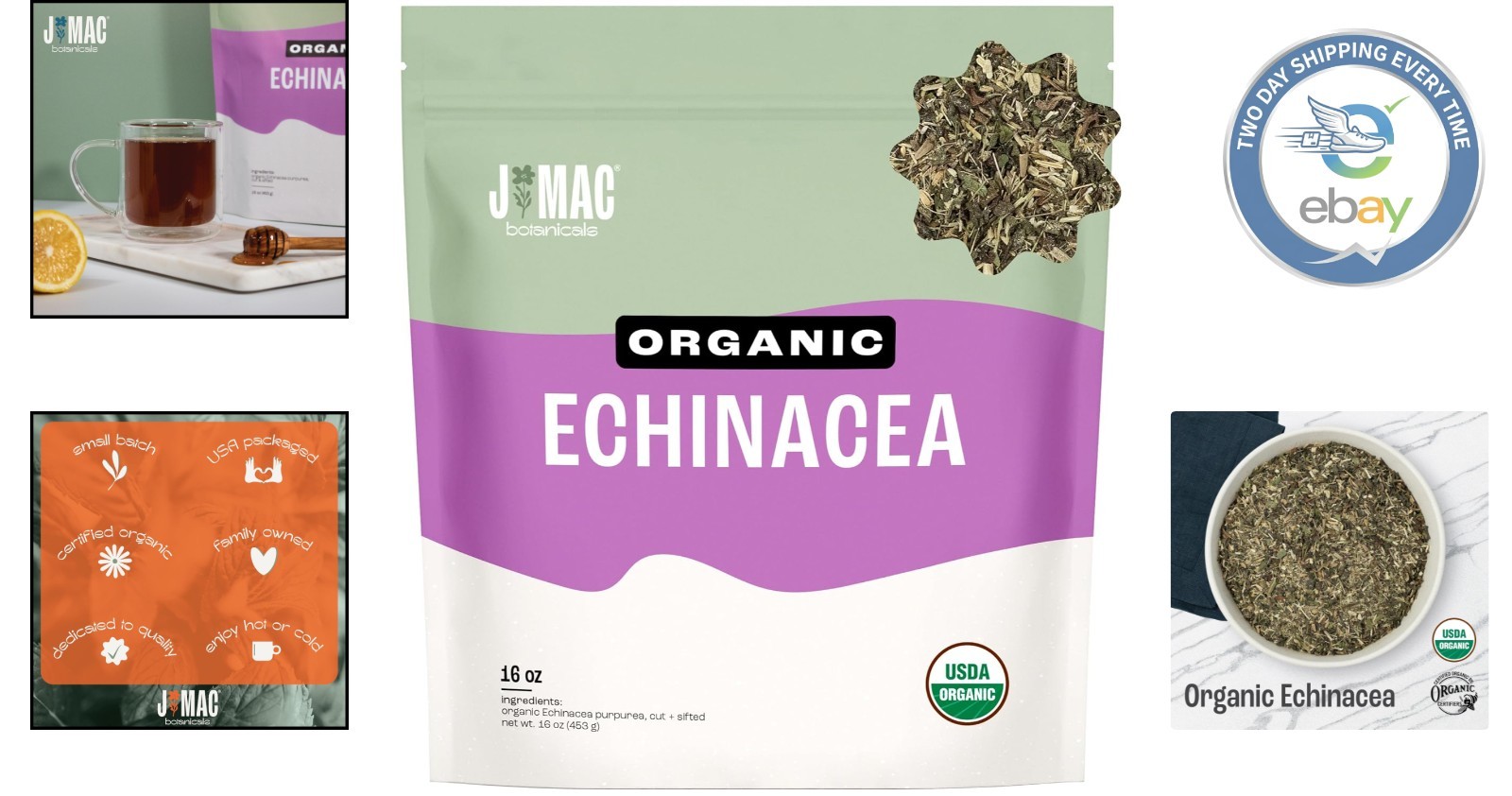 Organic Echinacea Purpurea Tea – Immune Support from Fayoum Oasis, 16oz