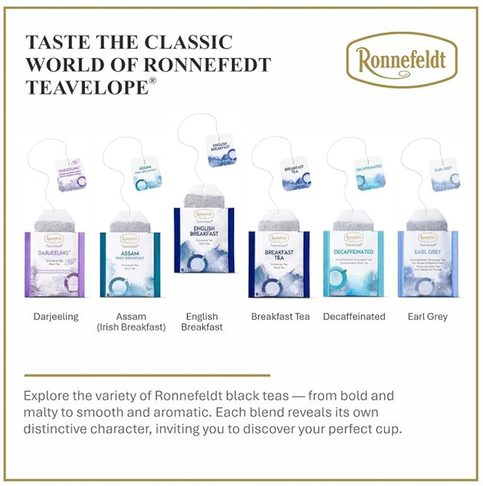 6 packs Ronnefeldt Teavelope® English Breakfast tea (BIO) (150 bags)