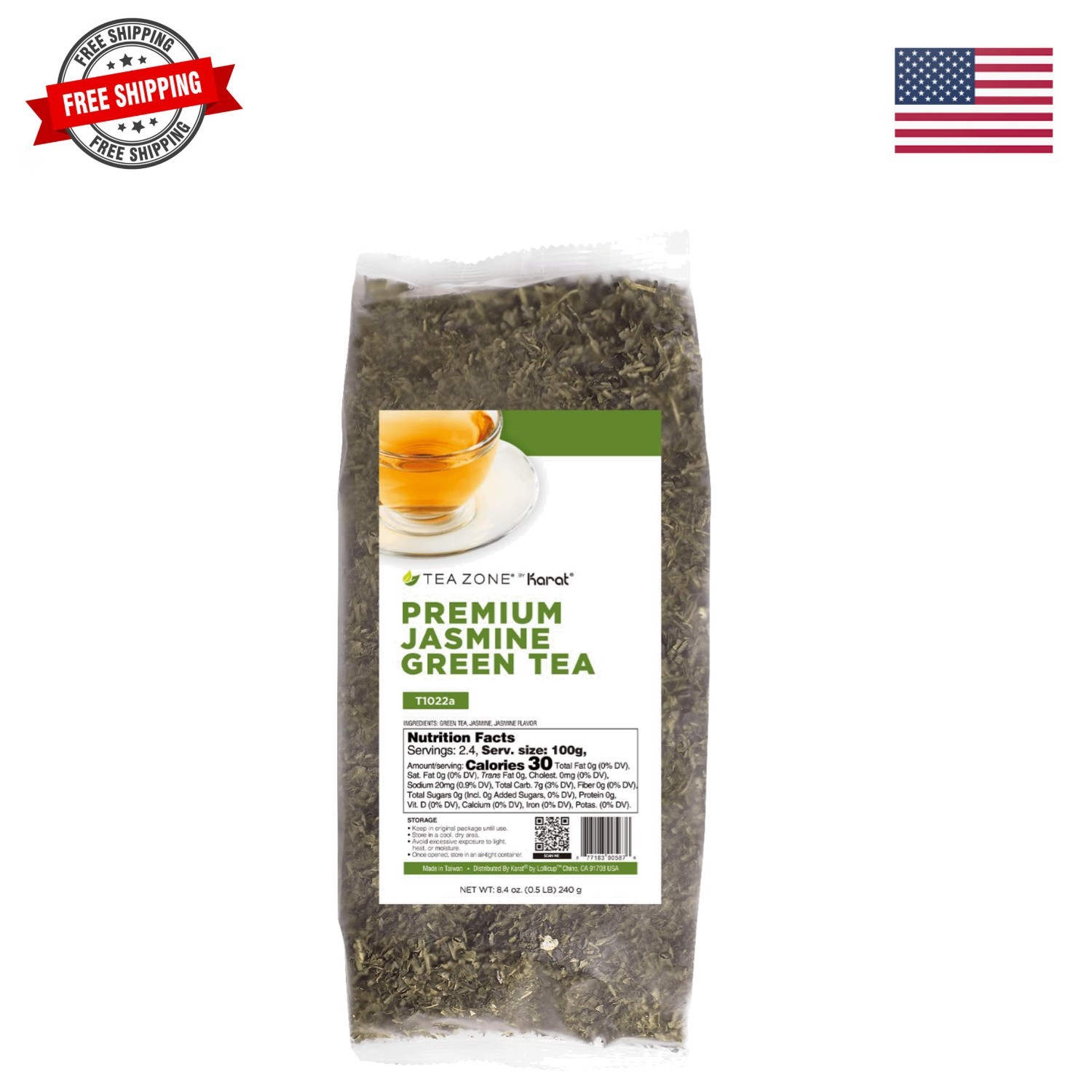 8.5 oz Jasmine Green Tea Bag