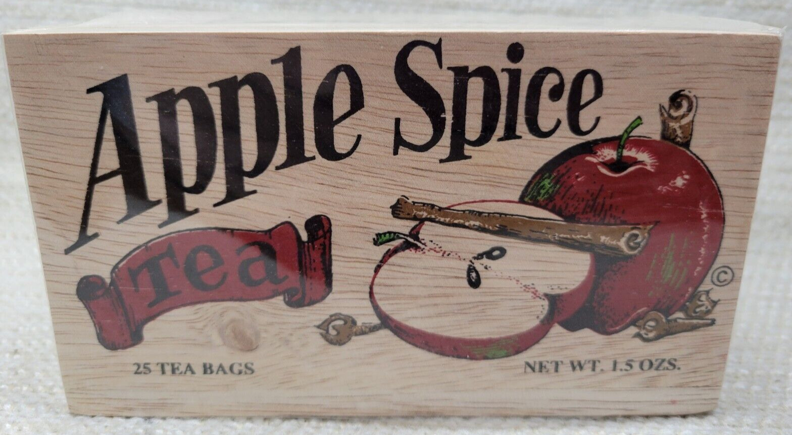 2 New Kevton Vintage Ceylon Tea Wood Boxes Apple & Black Current 240767