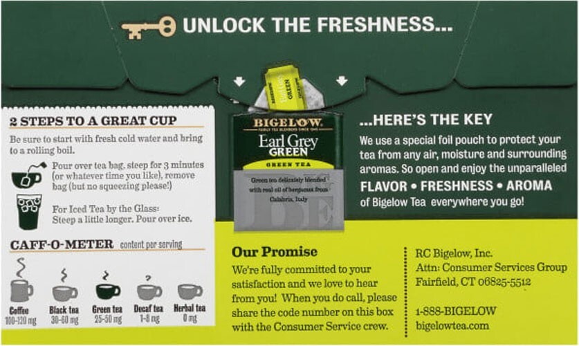 Bigelow Earl Grey Green Tea – 20 tea bags