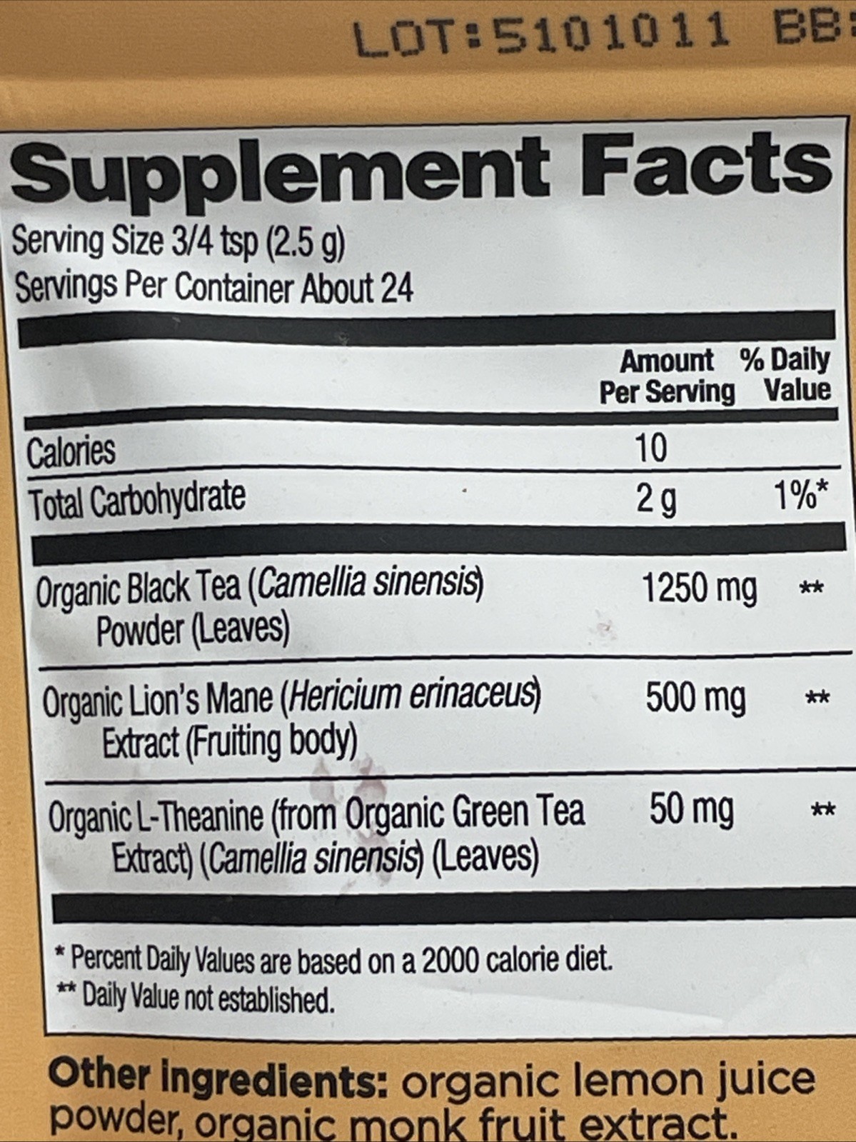Four Sigmatic Think Organic Black Tea Lemon 6 Pack Lions Mane Focus Energy
