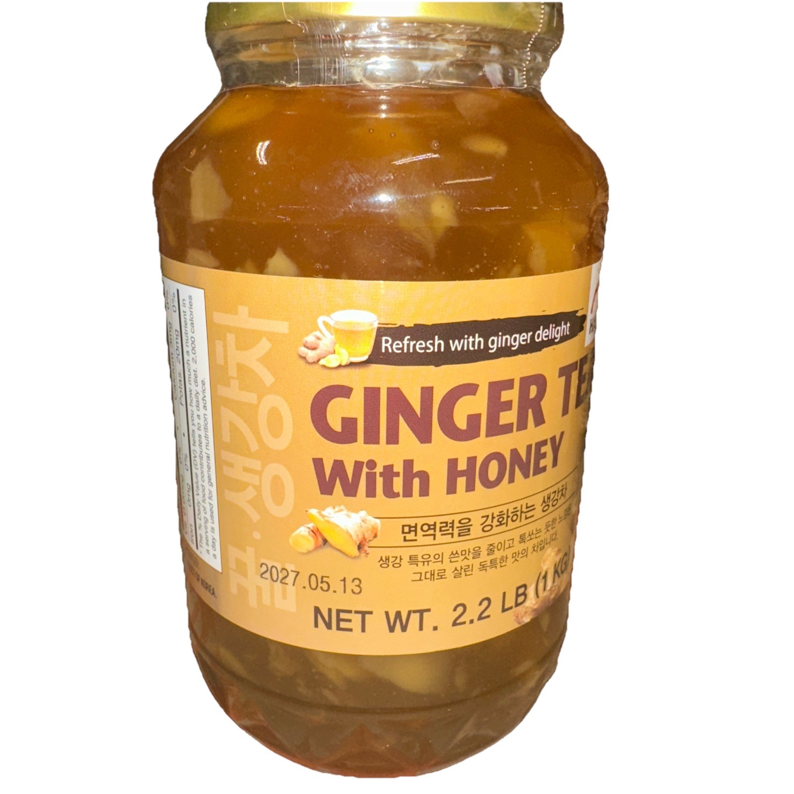 Haio Ginger Tea with Honey Product of Korea 2.2 lbs (1 kg) ( 1 Jar)