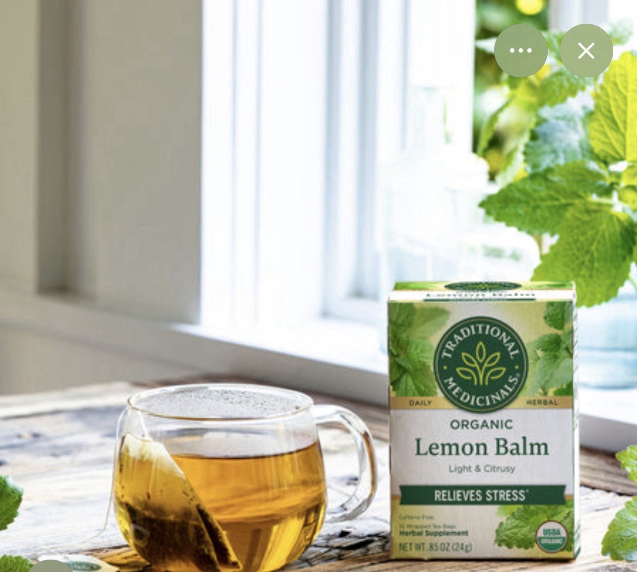 Organic Lemon Balm Te 16 Bags Each Pack of 4 Traditional Medicinals Herbal Tea