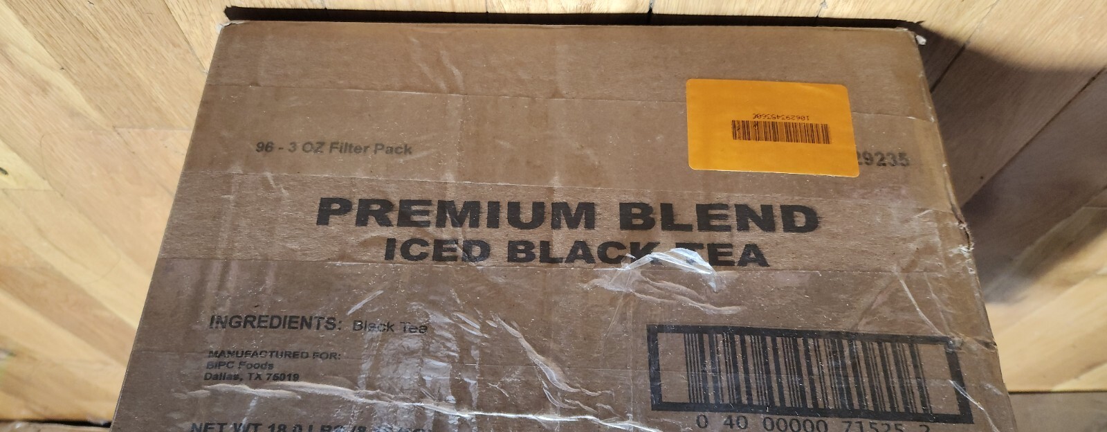 INGREDIENTS PREMIUM BLEND 1 Gallon Herbal Iced Tea Filter Bags – 96/Case