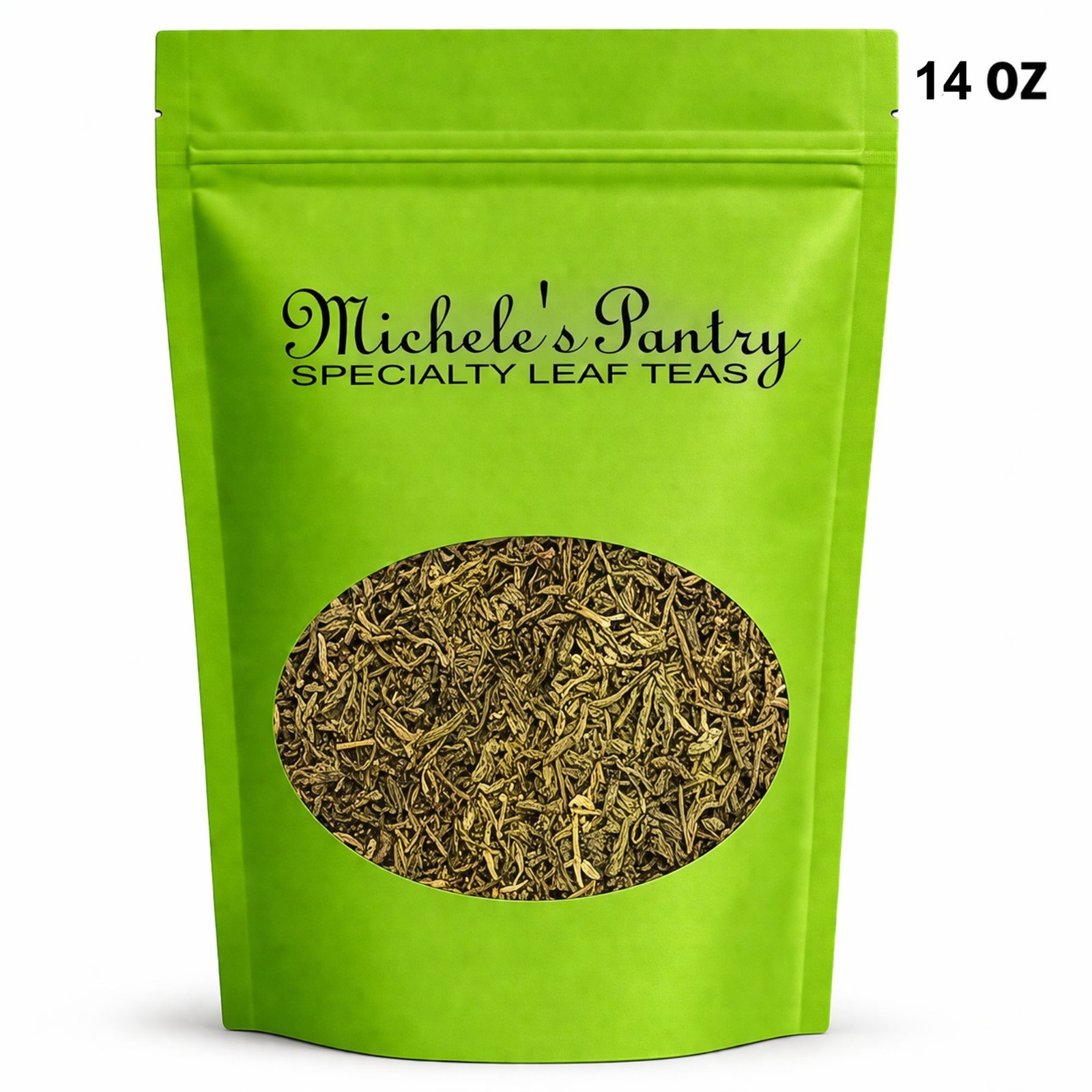 Peach Mango Green Tea Loose Leaf 14 oz Bulk, Flavored, Smooth Low Tannin