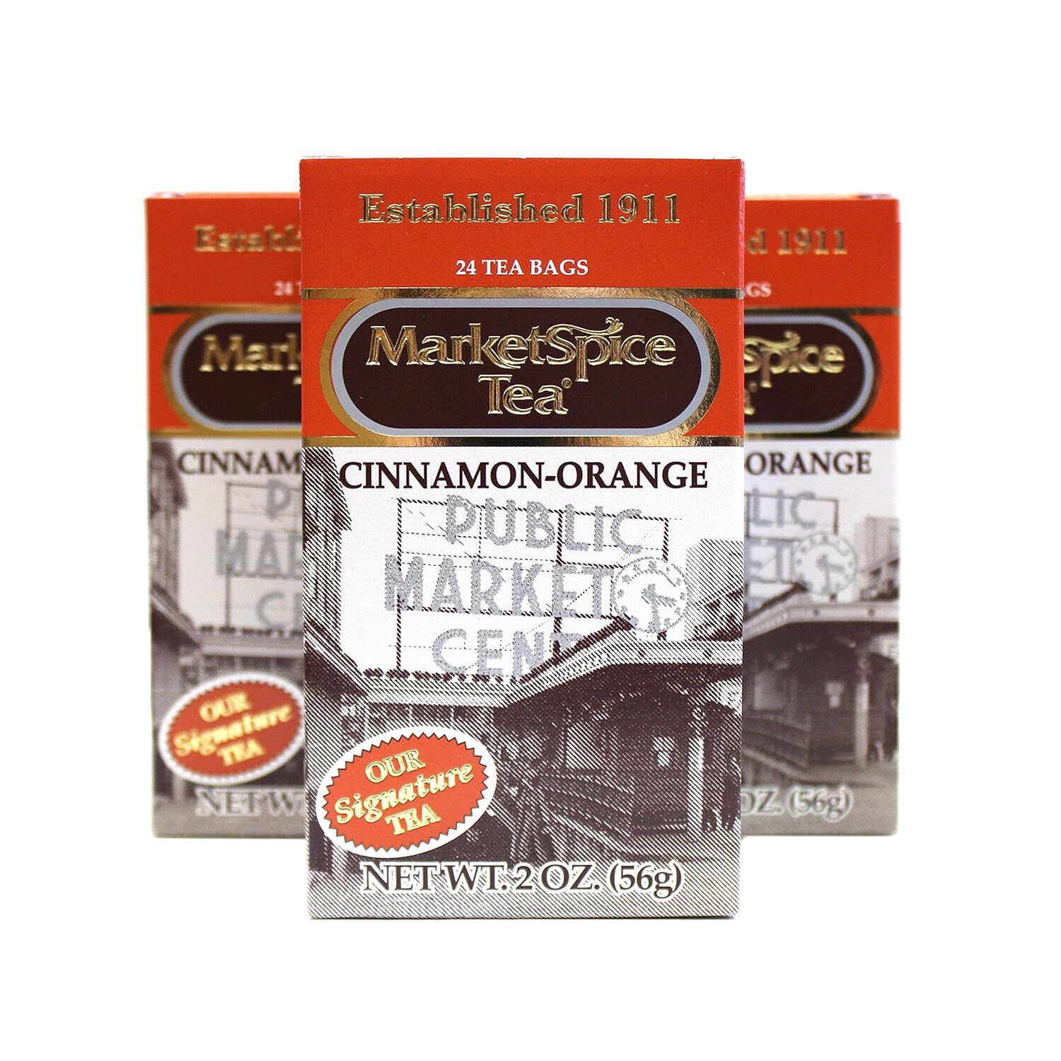 Market Spice Cinnamon-Orange Tea Bag, 24-Count Pack of 3