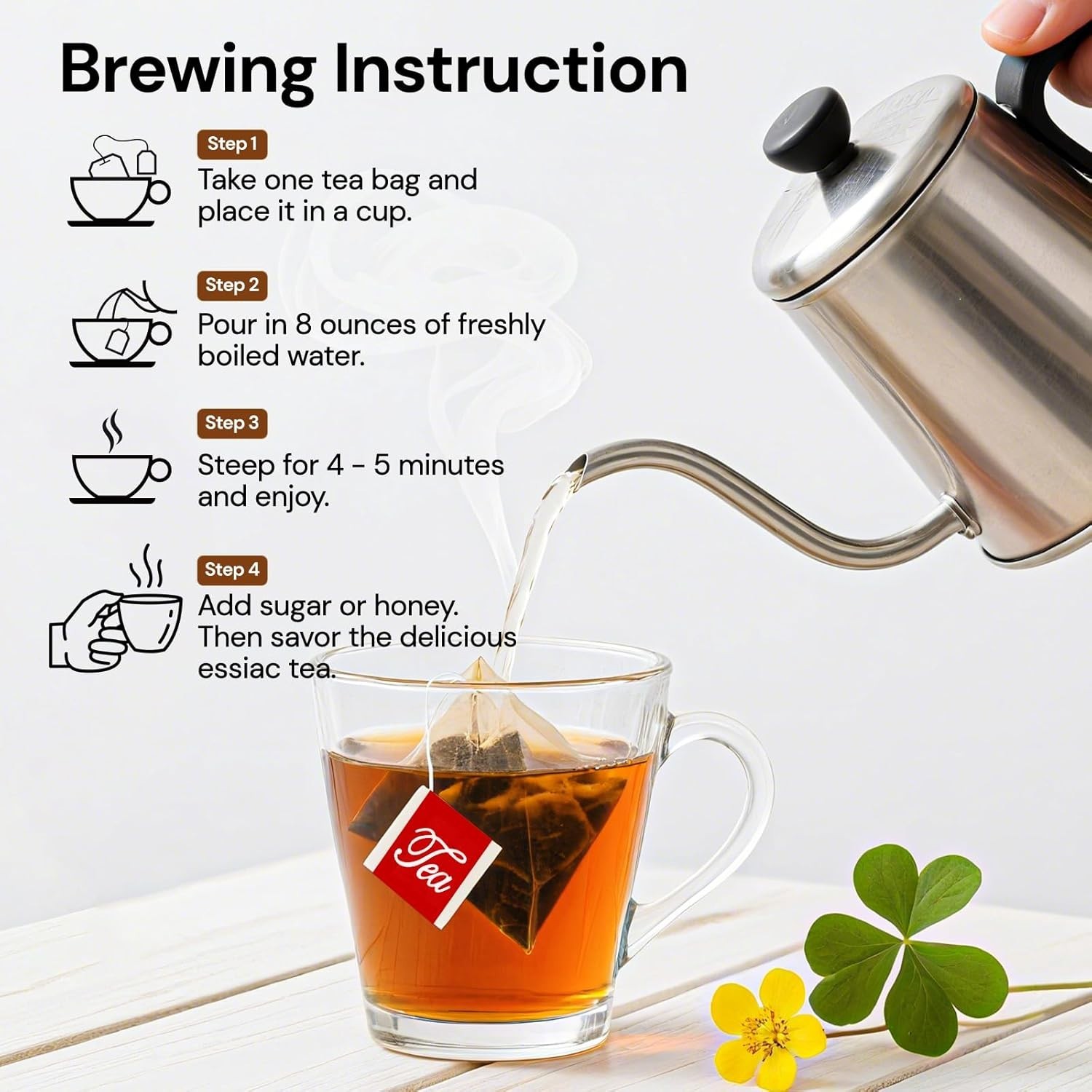 Essiac Tea, Premium Essiac Wellness Herbal Tea Bags with Slippery Elm Bark,