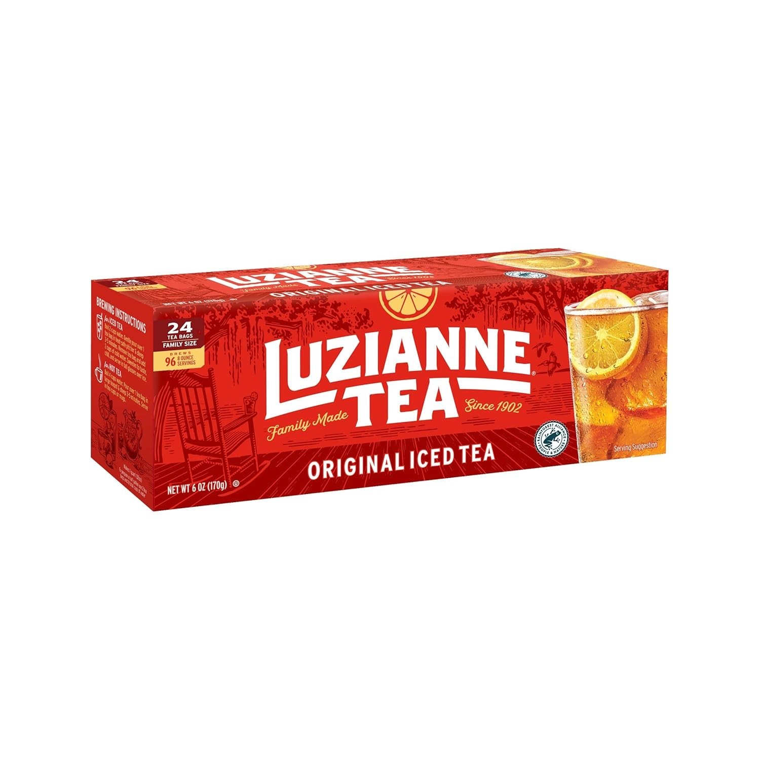 Unsweetened Iced Tea Bags, Family Size 24ct – Organic Black Tea Refreshment