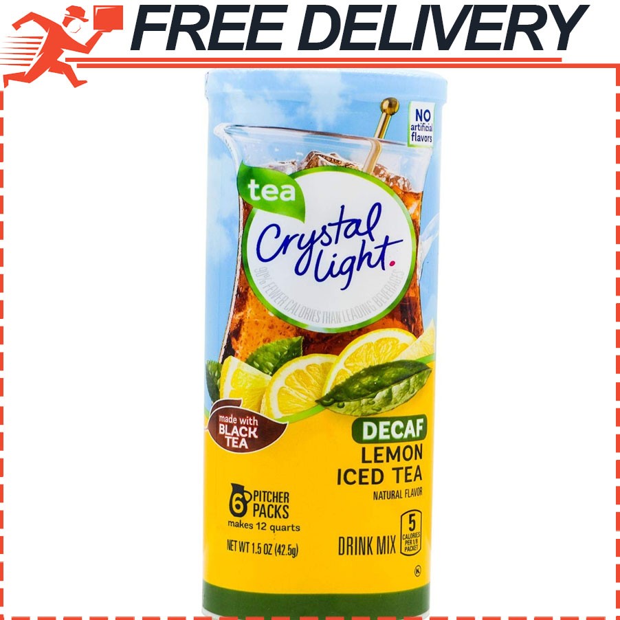 Crystal Light SugarFree Decaffeinated Lemon Iced Tea Naturally Flavored 6ct