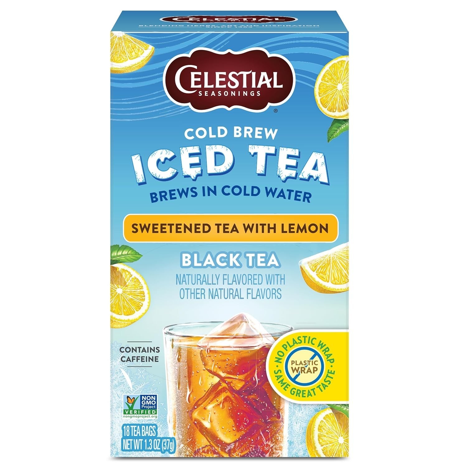 Cold Brew Sweetened Lemon Tea – 18 Bags of Refreshing Black Iced Tea