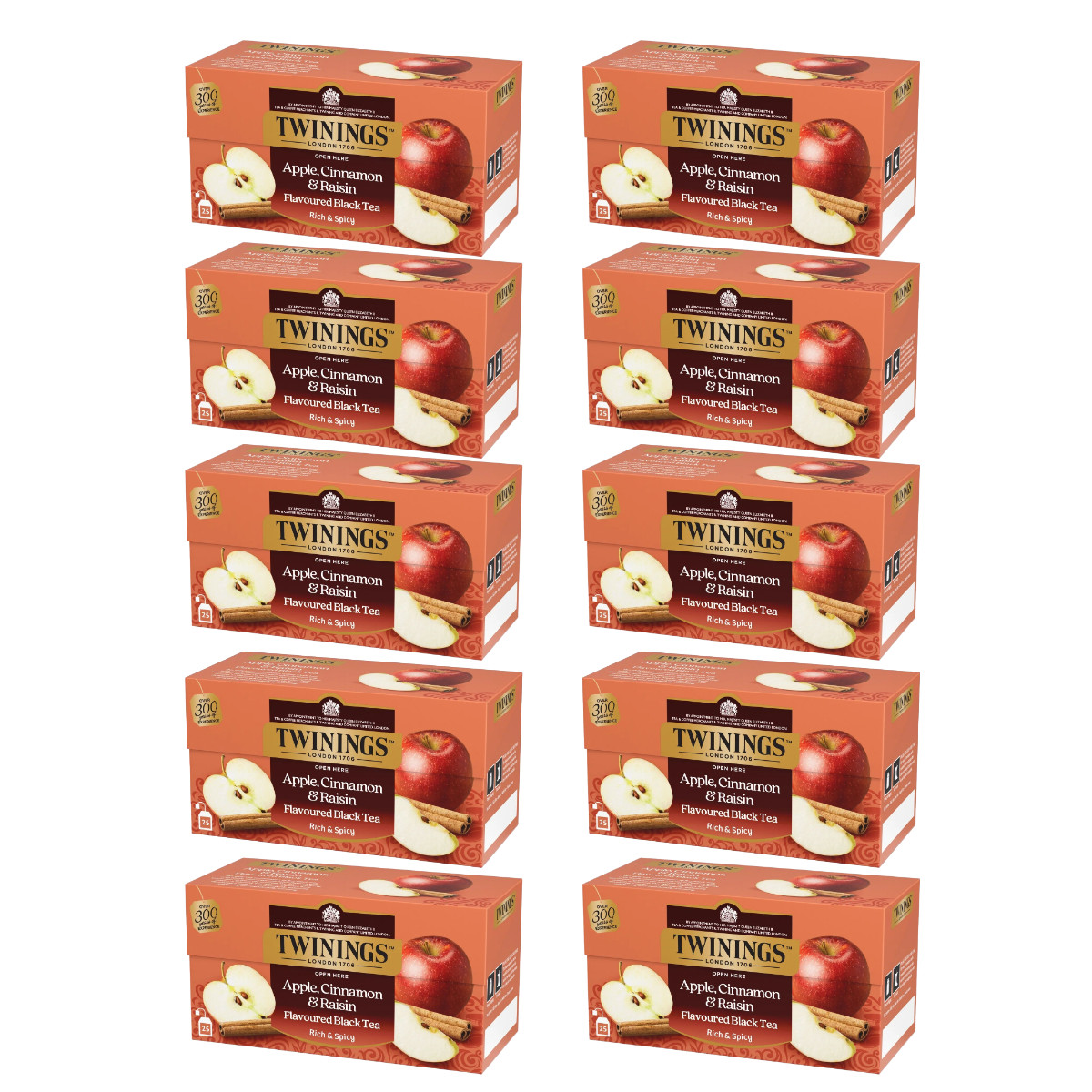 Twinings Apple Cinnamon Raisin Black Tea 25 Bags Choose 1 2 5 10 15 Packs