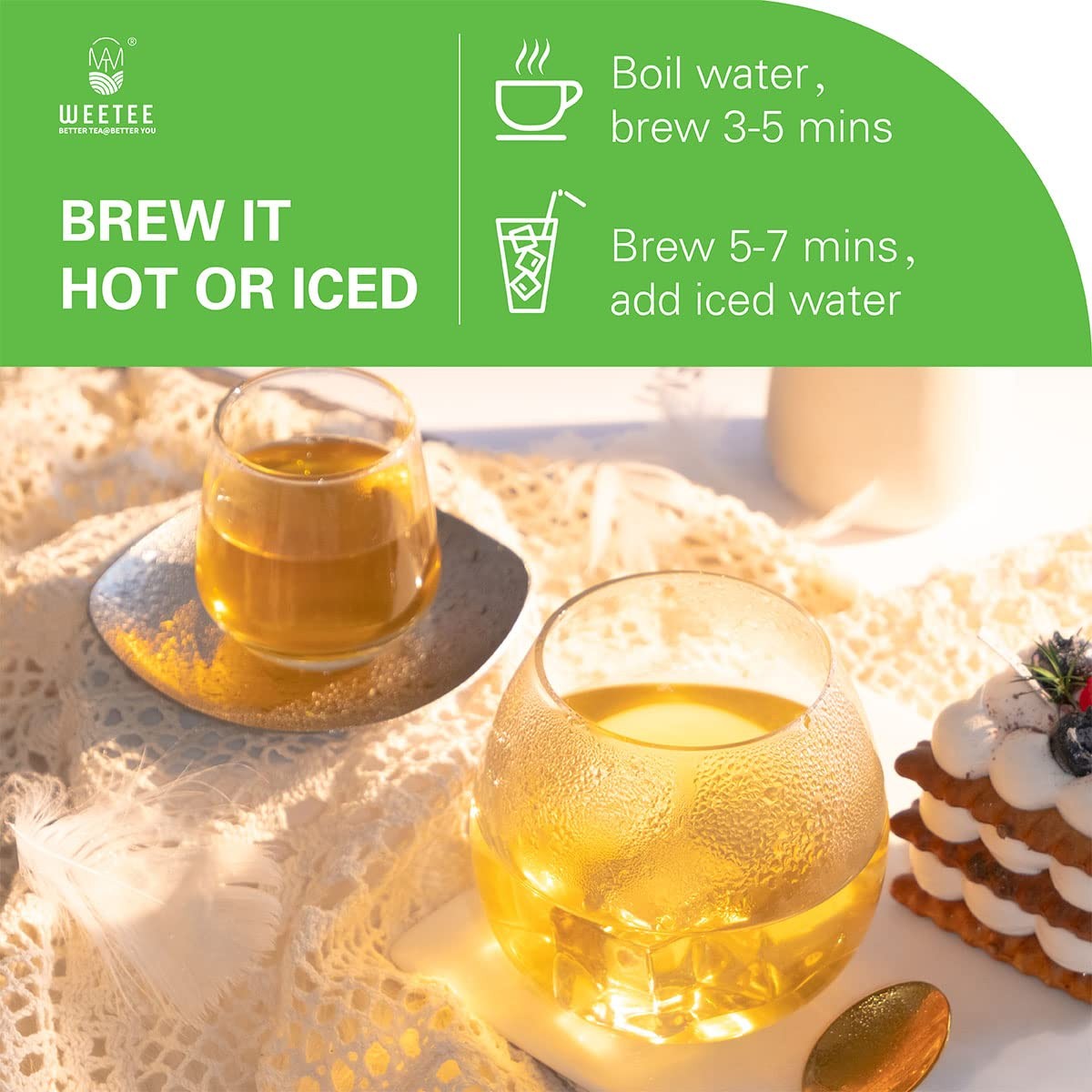 Organic Decaf Green Tea Bags, Organic Green Tea 200 Count | CO2-Decaffeinated…