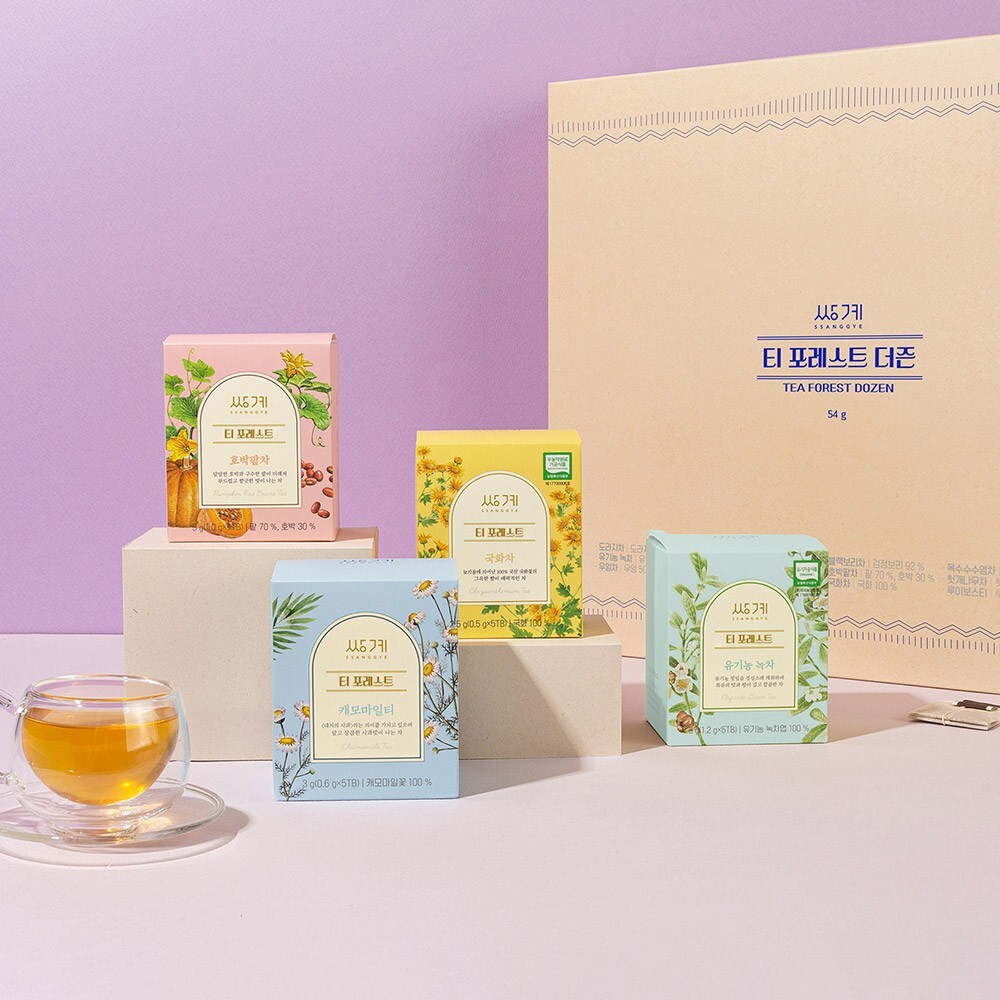 Ssanggye Tea Gift set / Tea Forest Dozen 12 Kinds 60 Tea Bags /Regular Tea Bag
