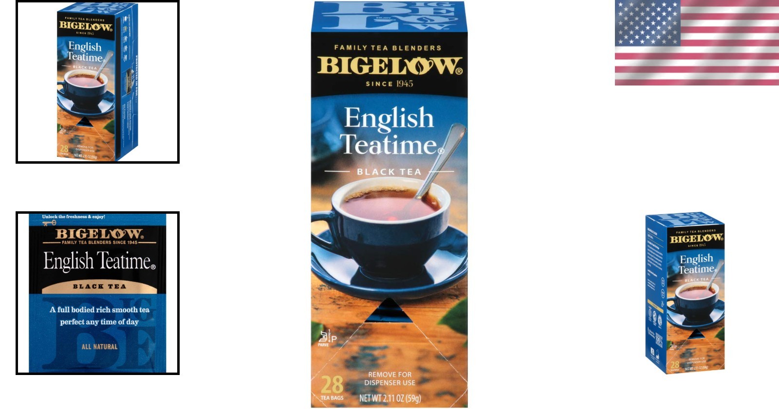 Bigelow English Teatime Black Tea – Full Caffeine, Rich Flavor, Pack of 28