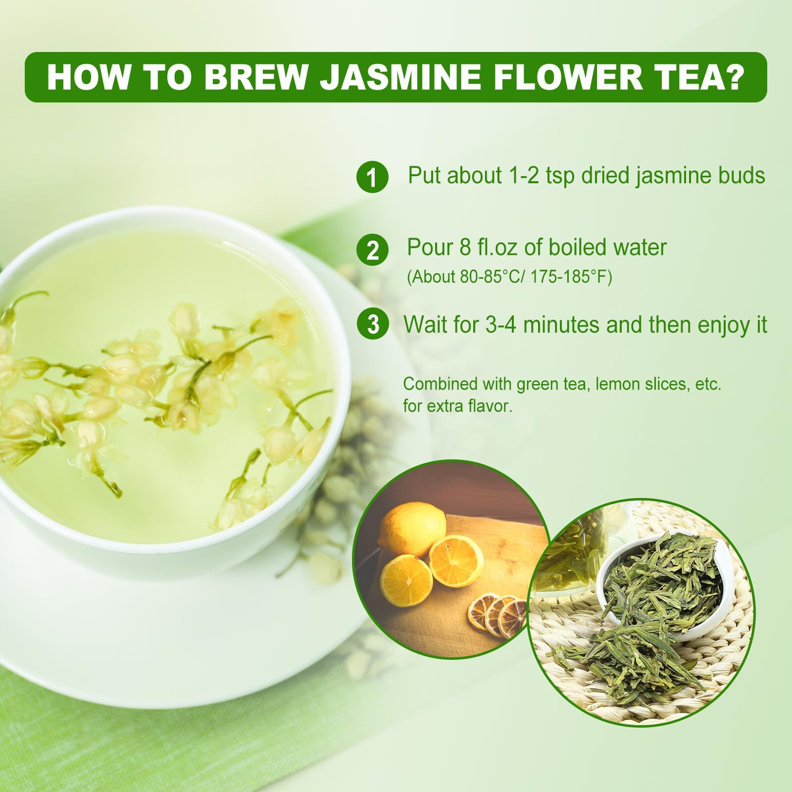 – Dried Jasmine Flowers 3oz/85g – Premium Edible Flowers Whole Buds – Non-GMO…