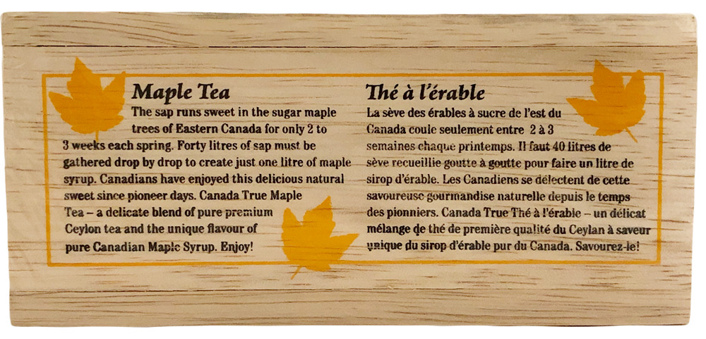 CANADA TRUE Maple Ceylon Tea 25 Tea Bags 50g(加拿大CANADA TRUE 枫叶锡兰茶 大木盒 25茶包 50g)