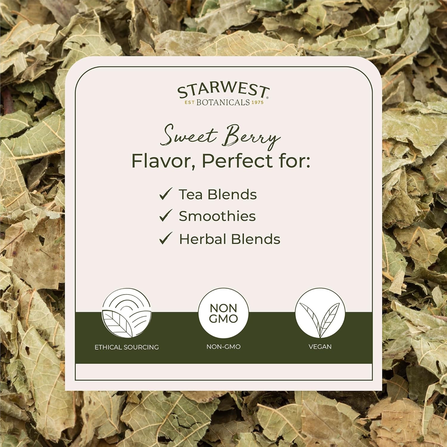 Organic Raspberry Leaf – Herbal Loose Leaf Tea, Caffeine Free Natural Herbs, Pur