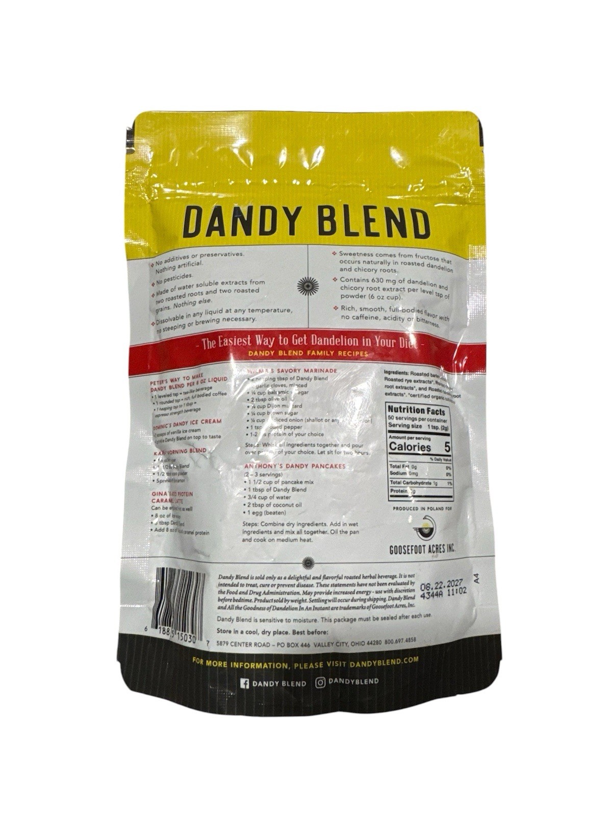 Dandy Blend Organic Instant Herbal Beverage