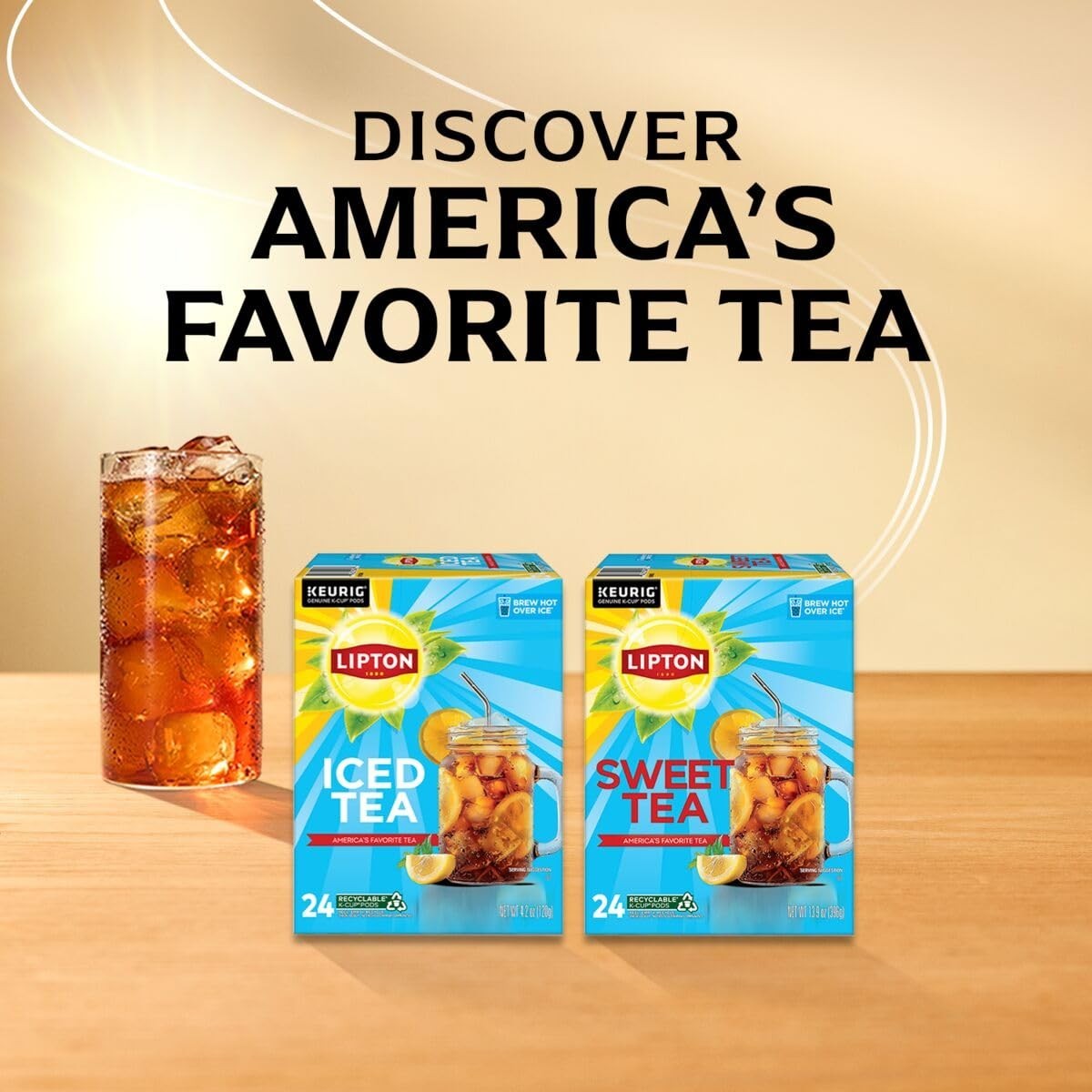 Lipton Iced Tea K-Cups Southern Sweet Black Tea 24 K-Cup Pods
