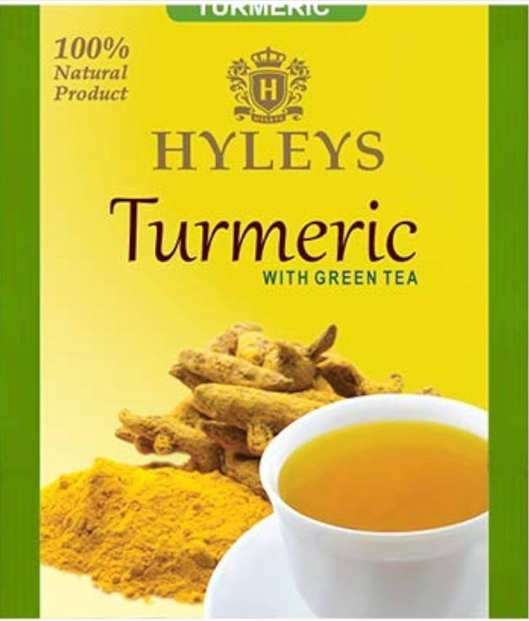 Turmeric Green Tea Herbal Supplement 25 Foil Envelopes/ Tea Bags NW 1.32oz