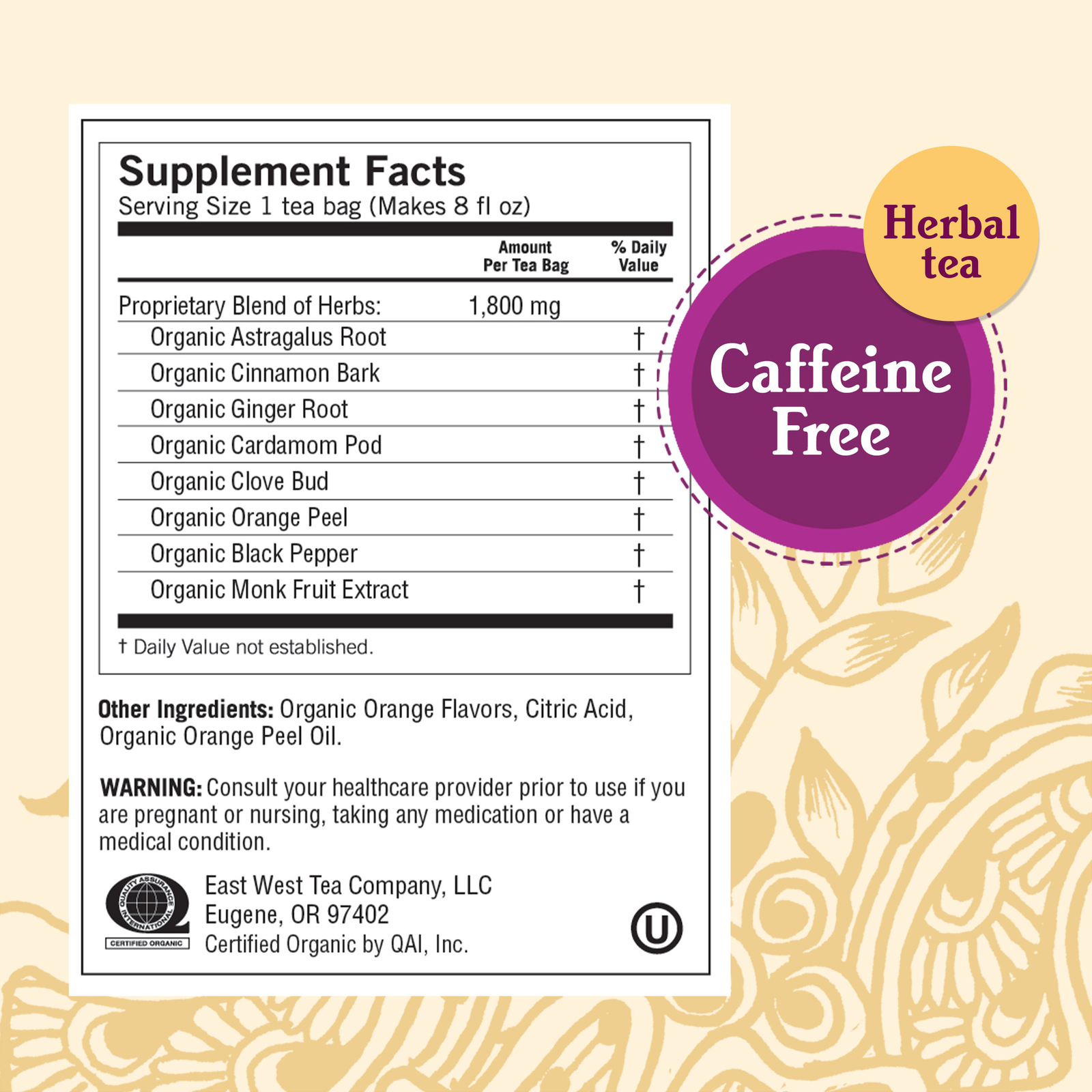 Yogi Tea – Orange Clove Tea (4 Pack) Caffeine Free – 64 Organic Herbal Tea Bags