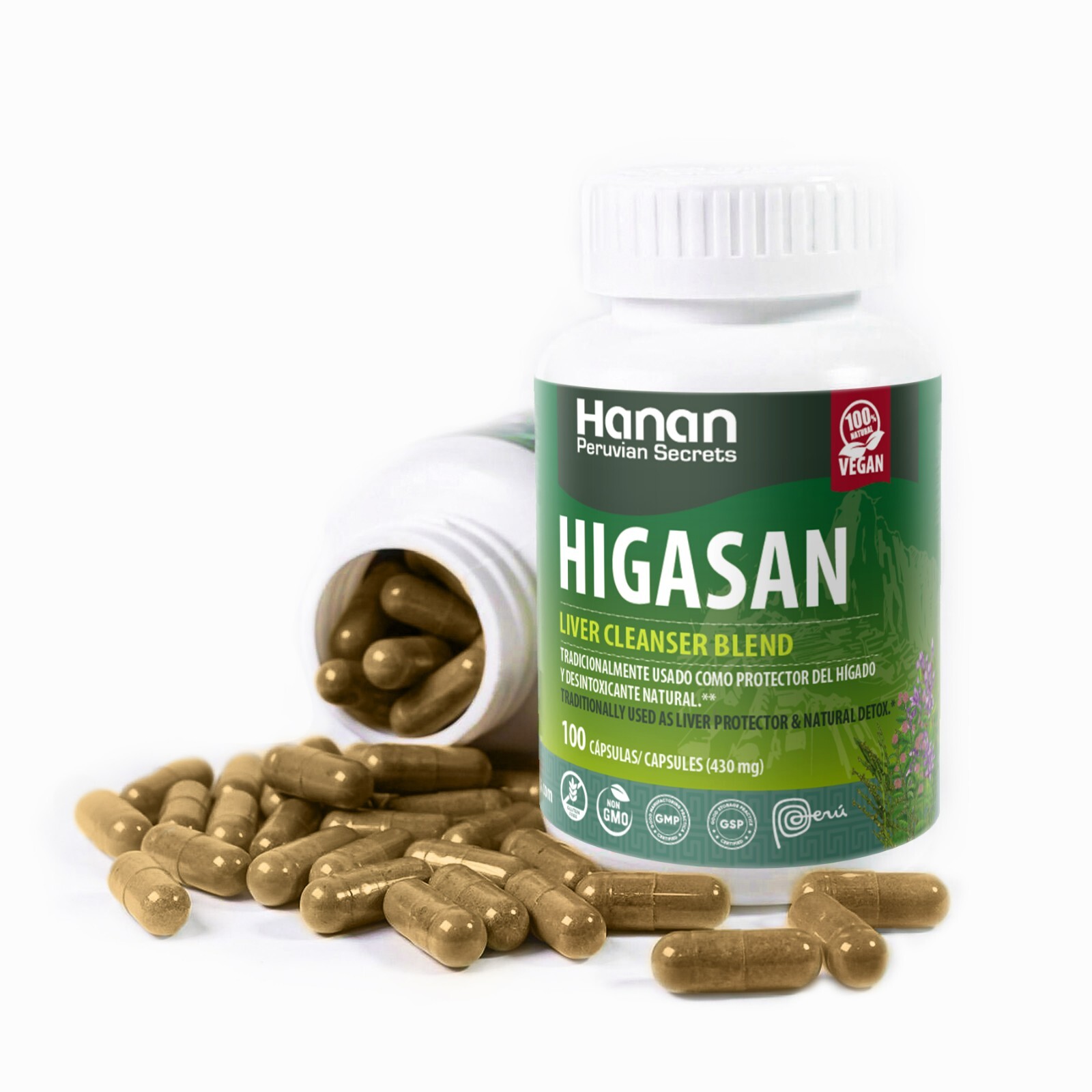 Hanan Higasan Liver Cleanser Blend | 100 Capsules | Naturally Aids in Supporting