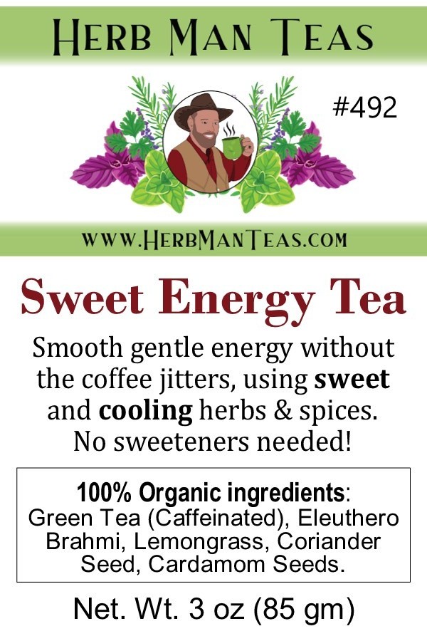 Sweet ENERGY TEA – High energy tea with green tea, Eleuthero Root, a sweet taste