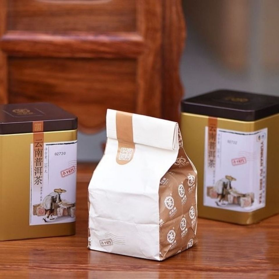 ChinaTea Brand Classic Y671 Yunnan Pu’er Tea Pu-erh Ripe Tea Loose Tea 100g Tin