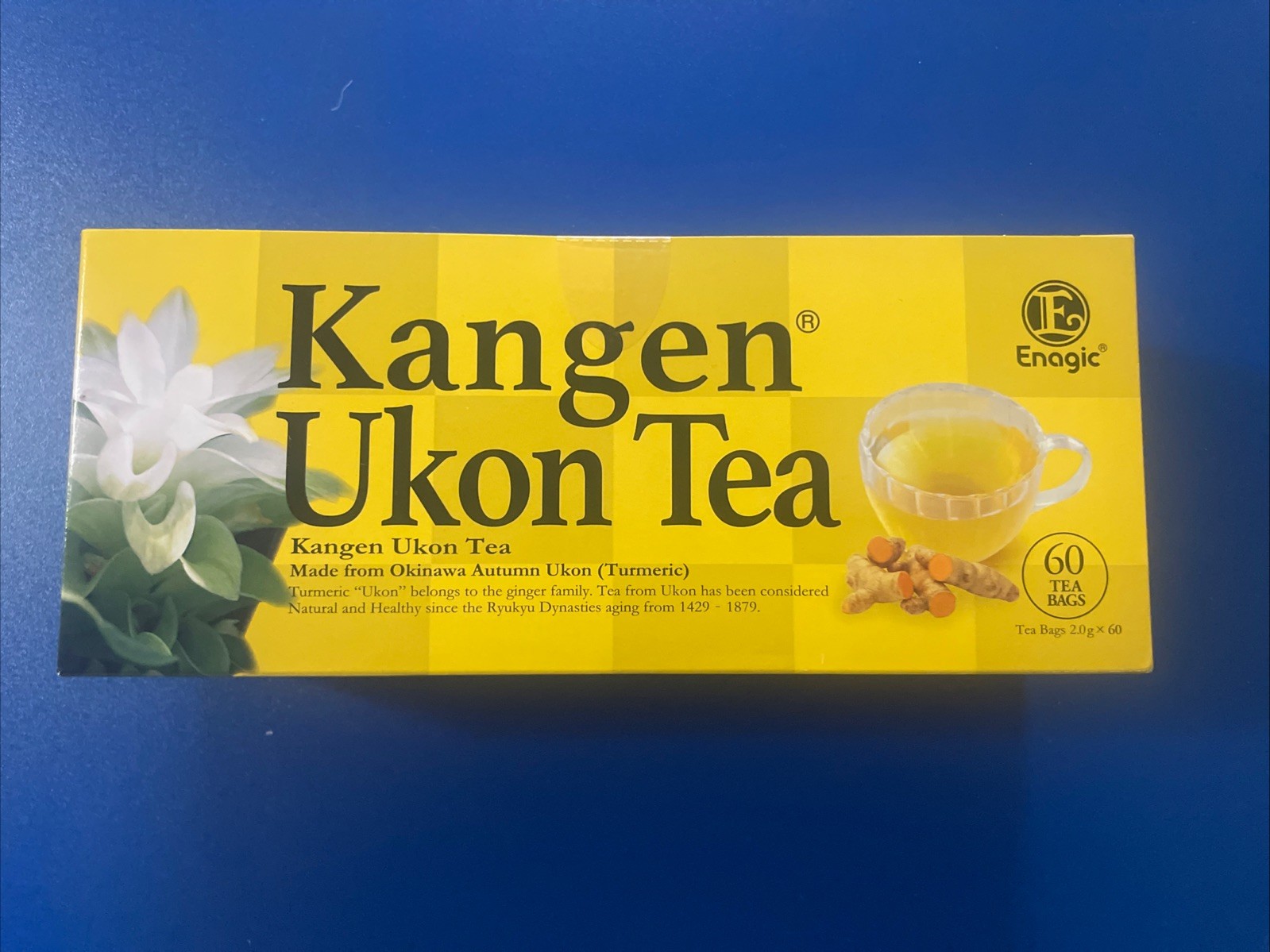 Enagic Kangen Ukon Turmeric Tea 60 Bags, Organic, Sealed Exp 07/2027
